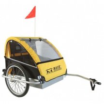 Dětský vozík za kolo M-WAVE pro 2 děti - ocel